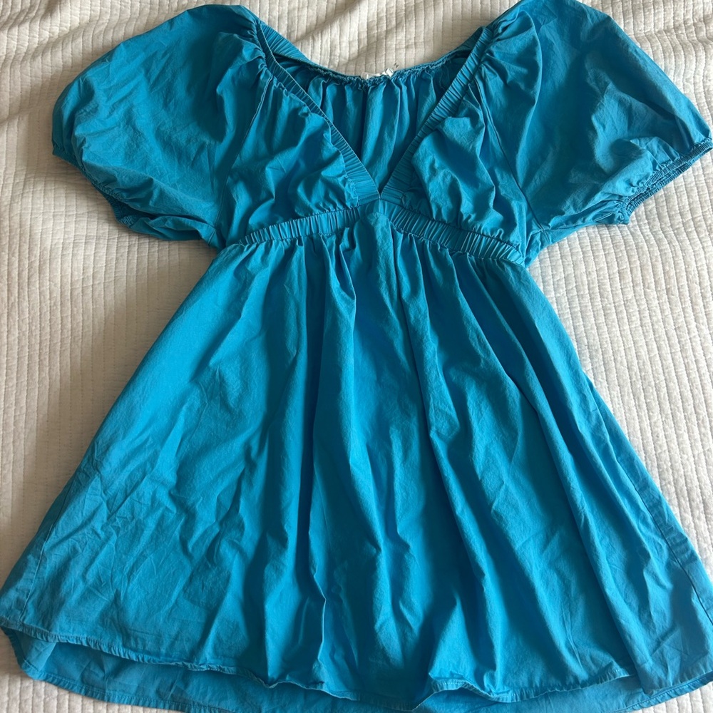 Elegant Blue Mini Dress
